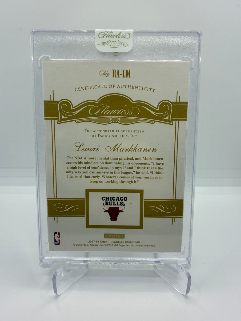 2017-18 Panini Flawless | Lauri Markkanen | No. 9/10