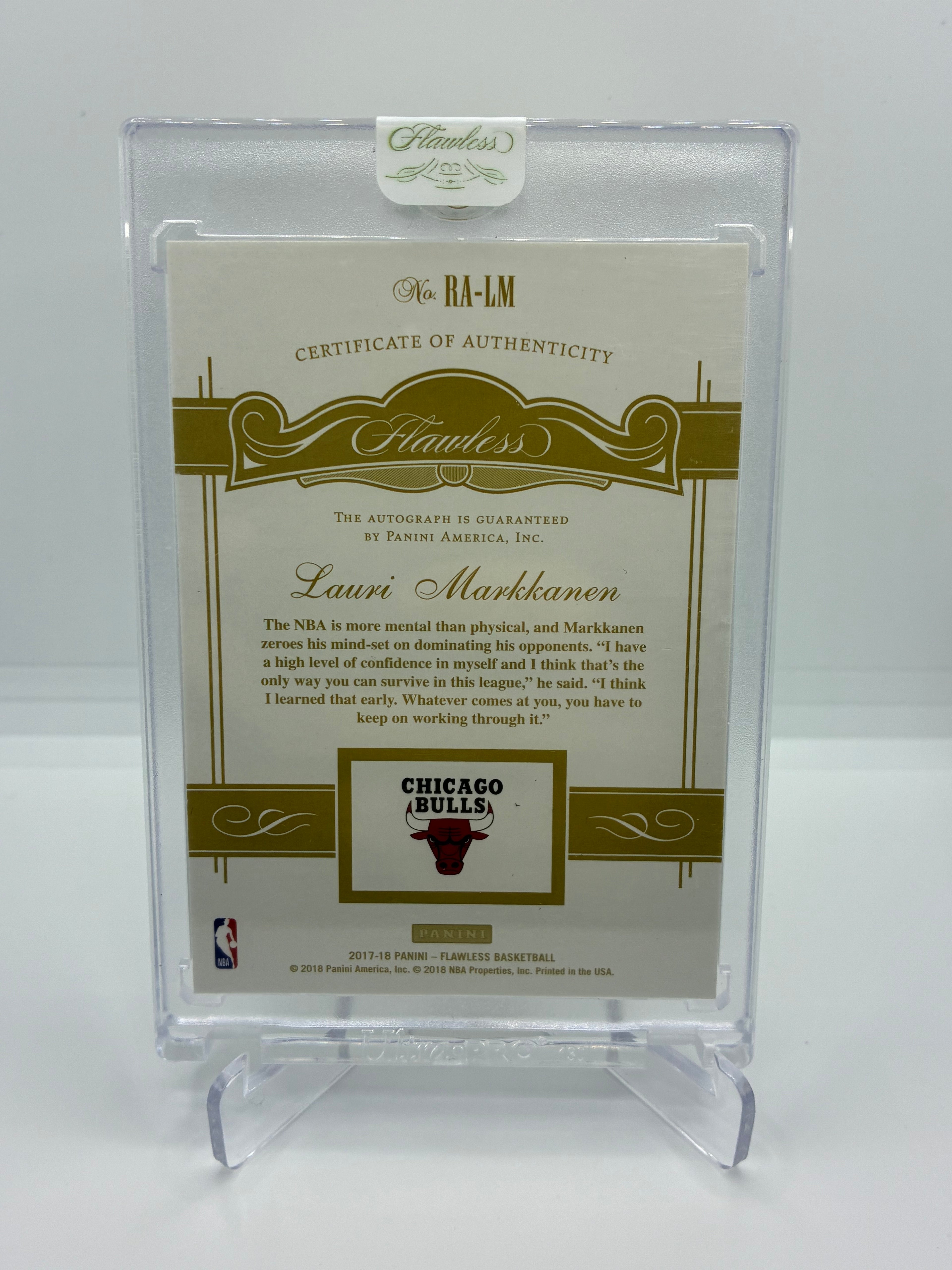 2017-18 Panini Flawless | Lauri Markkanen | No. 9/10